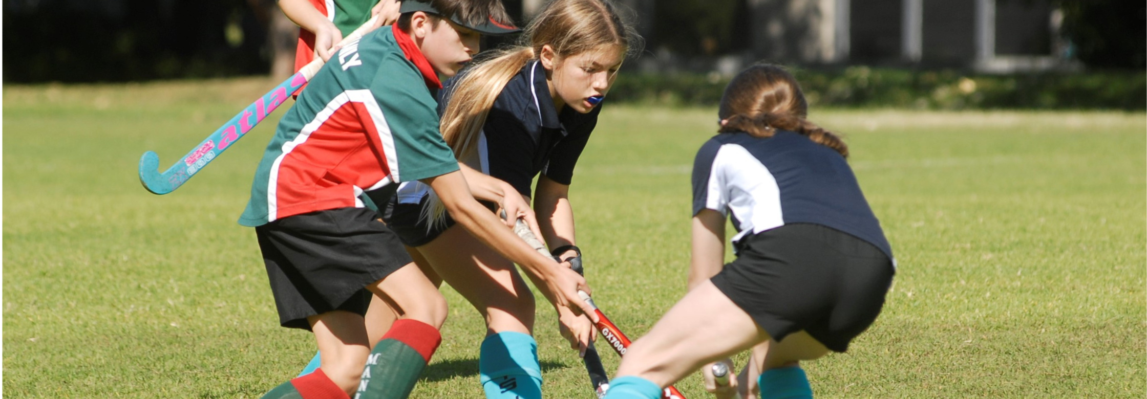 playing hockey